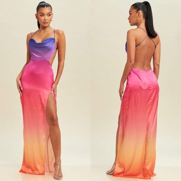 Ride Off Into The Sunset Ombre Maxi Dress - Picture 3 of 5